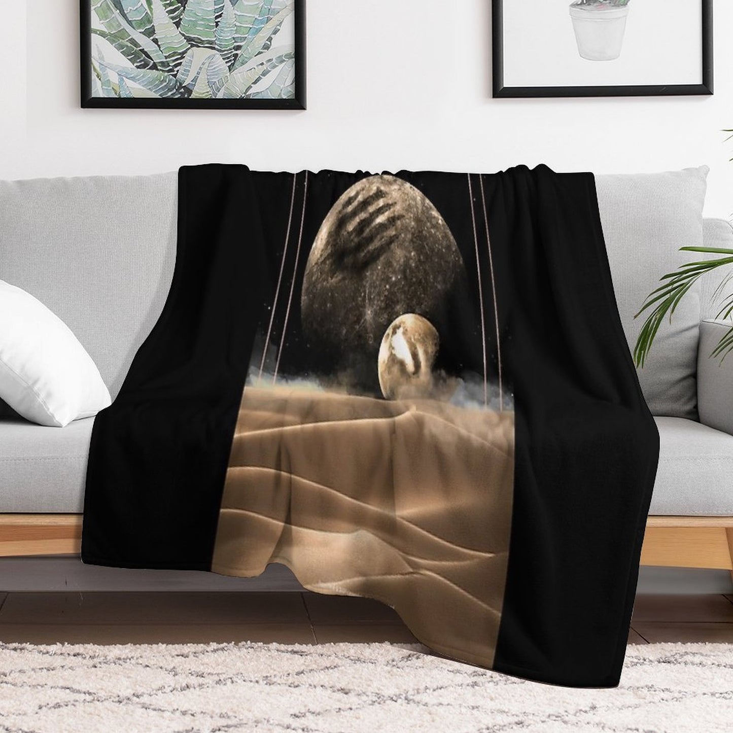 Dune Moons Throw Blanket