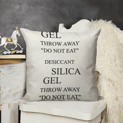Do Not Eat - Silica Gel Linen Throw Pillow Cover