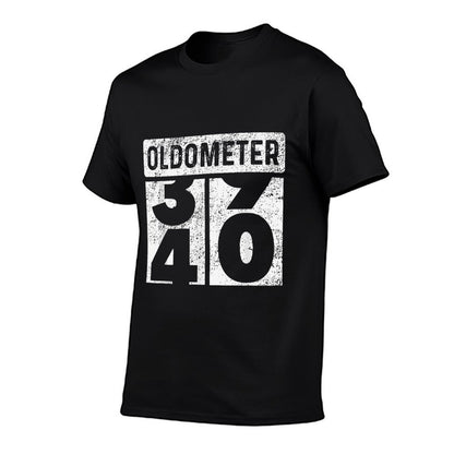 Oldometer Odometer Funny 40th Birthday Gift 40 Yrs Old Joke T-Shirt