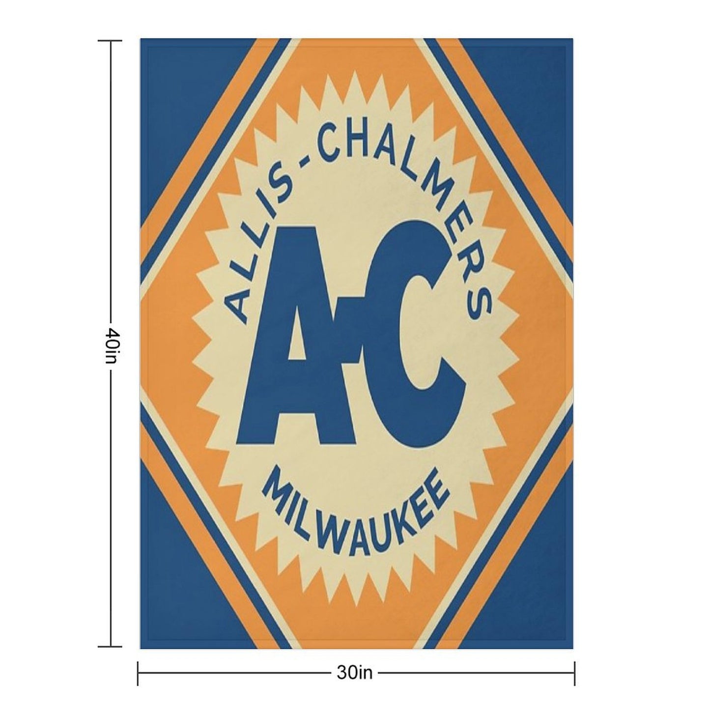 Allis Chalmers Retro Logo Throw Blanket