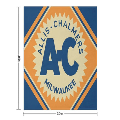 Allis Chalmers Retro Logo Throw Blanket
