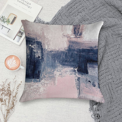 Pink And Navy 2 Soft Ultra-Soft Texture Throw Pillow
