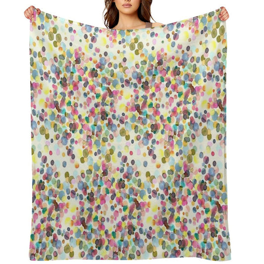 Color Drops Throw Blanket