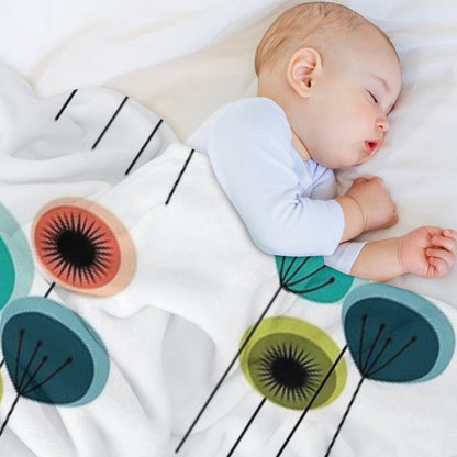 Flowers - Mid Century Throw Blanket