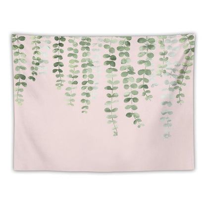 Eucalyptus Watercolor Pink Tapestry
