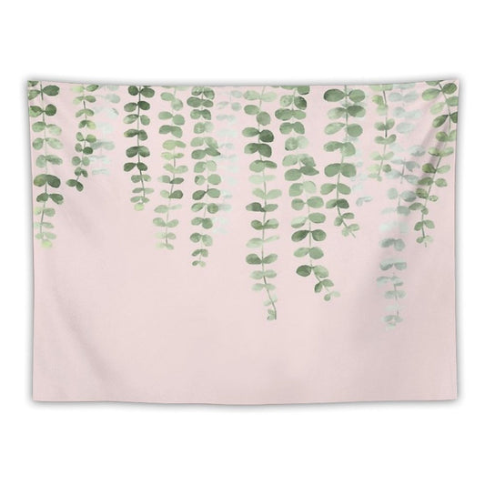 Eucalyptus Watercolor Pink Tapestry