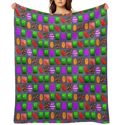 Candy Combo Candy Crush Throw Blanket