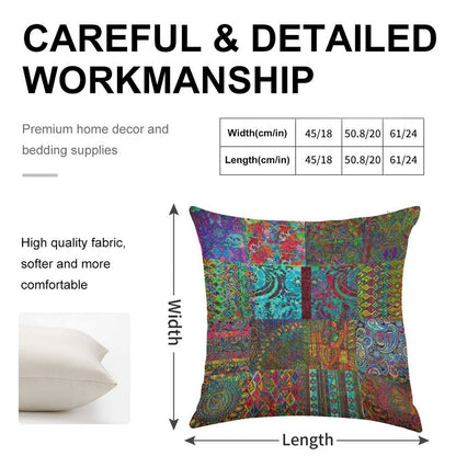 Bohemian Wonderland Linen Throw Pillow Cover