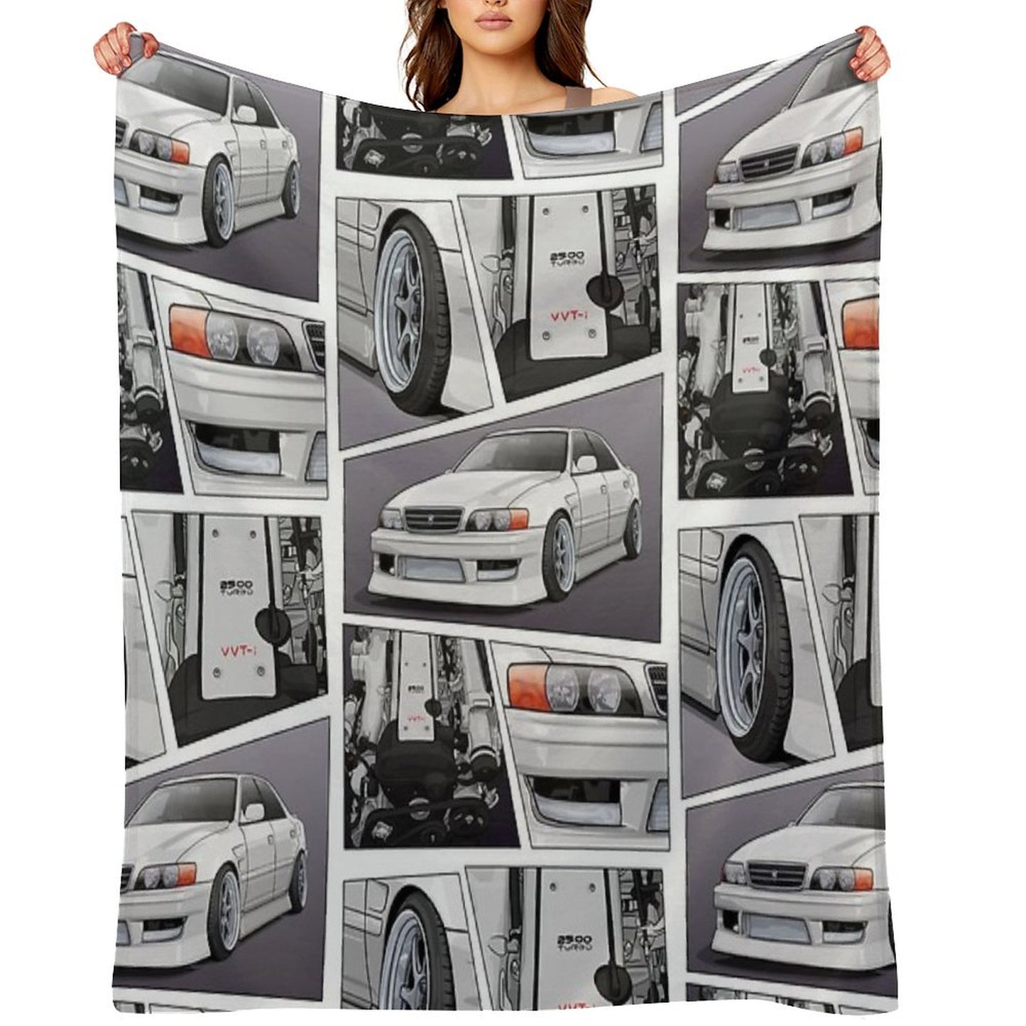 Chaser Jzx100 X 1Jz Engine Throw Blanket