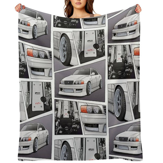 Chaser Jzx100 X 1Jz Engine Throw Blanket