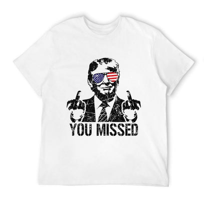 You Missed Trump 2024 Missed Me Tee  Oversized Silhouette T-Shirt