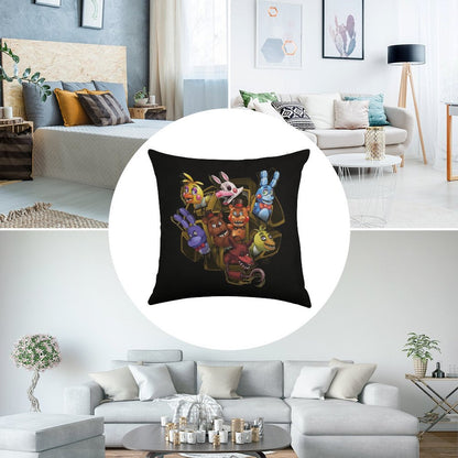 Five Nights at Freddy's 2 Linen Throw Pillow Cover