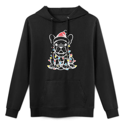 Christmas Dog French Bulldog Xmas Frenchie Men Women Kids Shrink-Resistant Hoodie