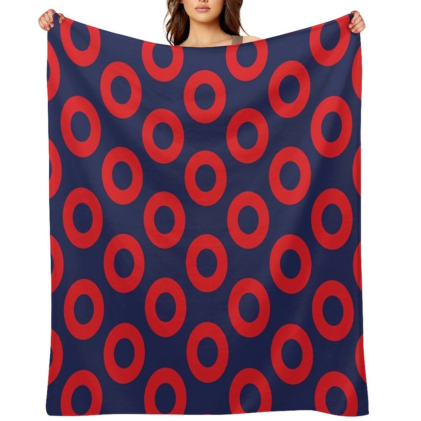 Fishman Doughnut Phish Pattern by Custeez Throw Blanket
