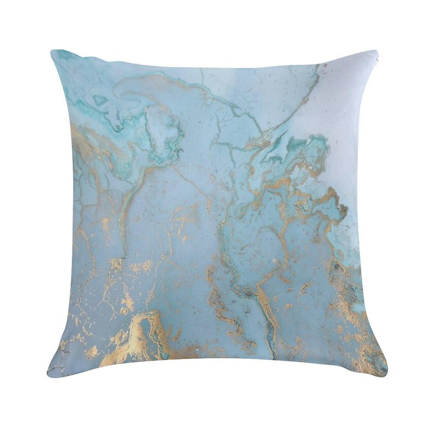 Blue And Gold Soft Skin-Friendly Throw Pillow