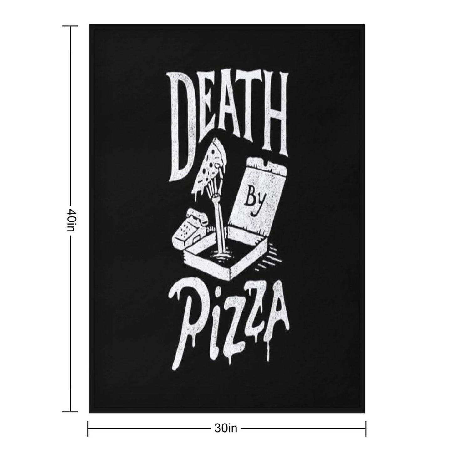 Death By Pizza Throw Blanket