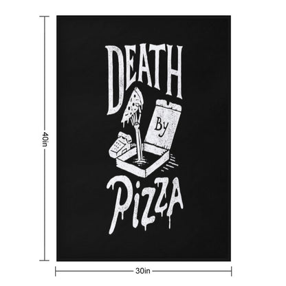 Death By Pizza Throw Blanket