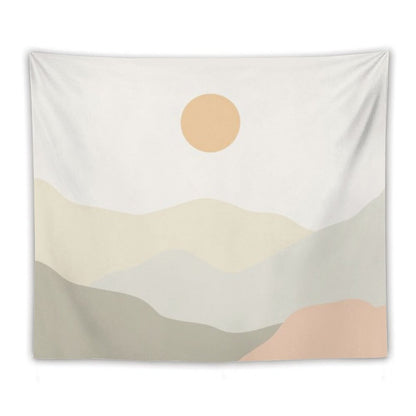 Minimalist Landscape Mountains Tapestry