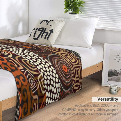 African Ethnic Pattern Throw Blanket
