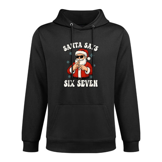 Santa Says Six Seven Funny 67 Meme Christmas Pilling-Resistant Hoodie