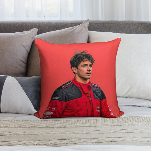 Charles Leclerc F1 Driver Scuderia Ferrari F1 Sweaty Soft Shrink-Resistant Throw Pillow