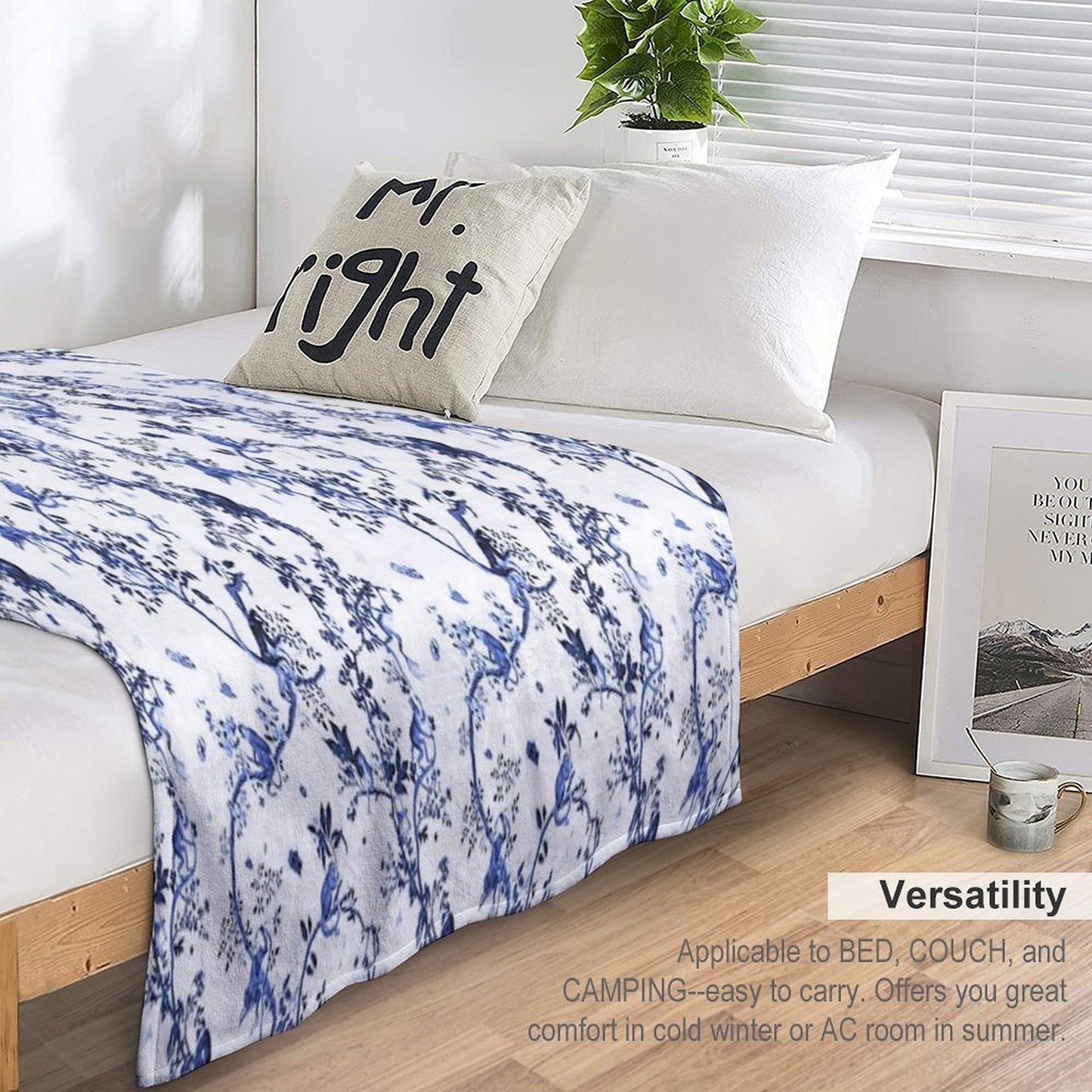 Monkey World Jouy Throw Blanket