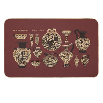 Late Minoan Ceramics  Repositionable Bath Mat