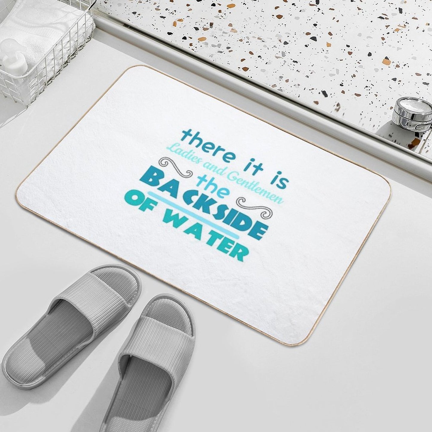 The Backside of Water-jungle Cruise Bath Mat