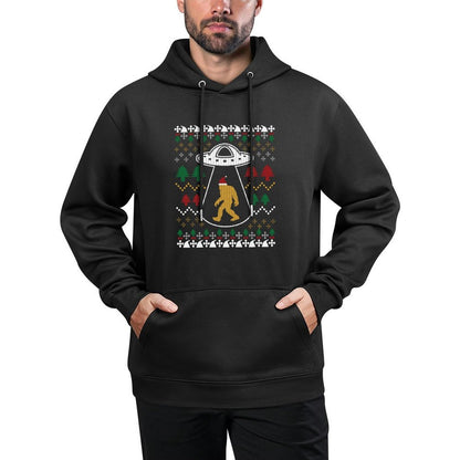 Santa Claus Bigfoot Ufo Sasquatch Ugly Christmas Sweater Versatile Streetwear Hoodie
