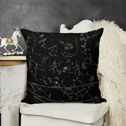 Constellations Linen Throw Pillow Cover