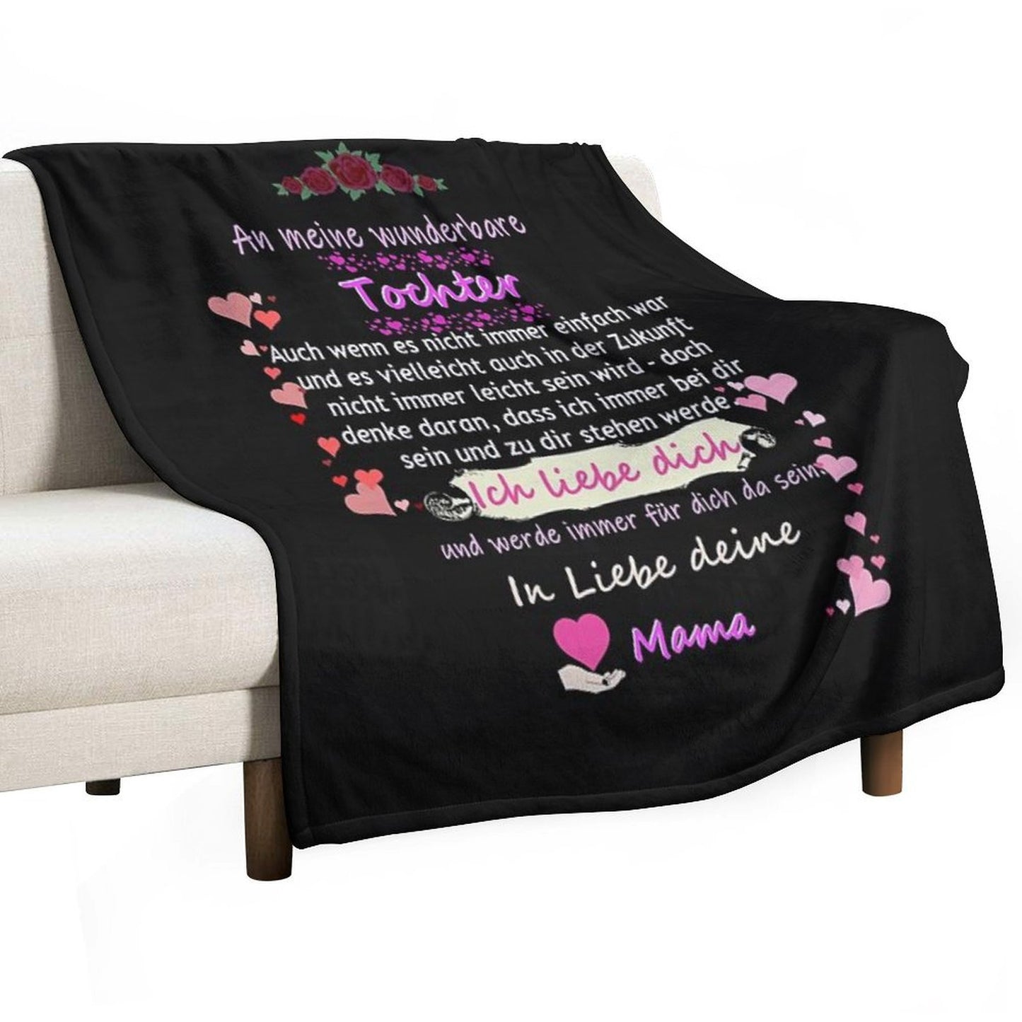 Wonderful Daughter-mother Saying Throw Blanket