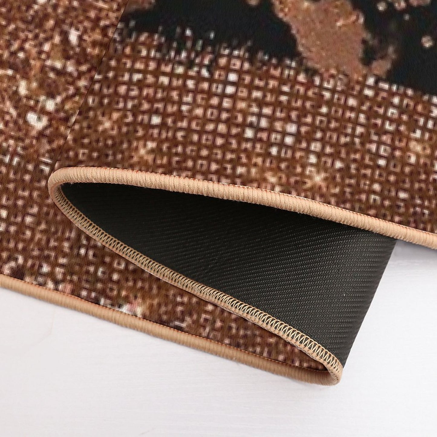 Dark Faux Copper Glamour Bath Mat