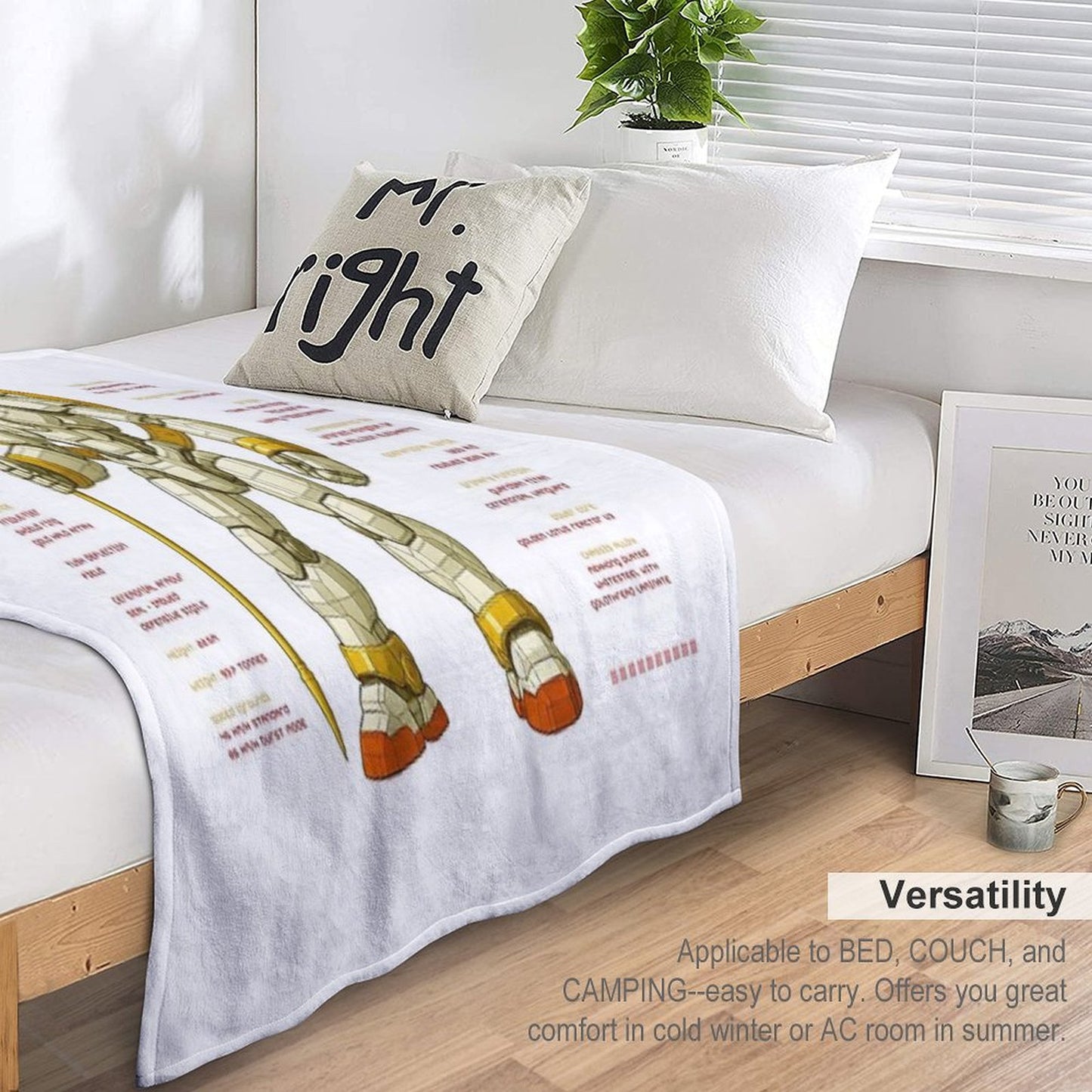 Lan Xang Mecha Warrior Lao Elephant King Design Throw Blanket