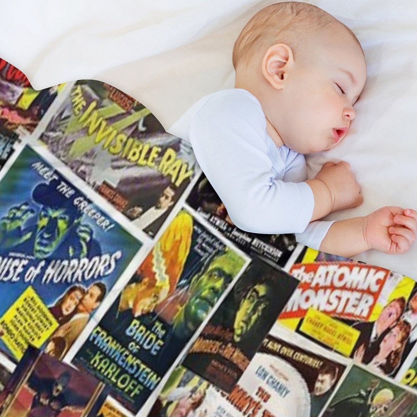 Vintage Horror Throw Blanket