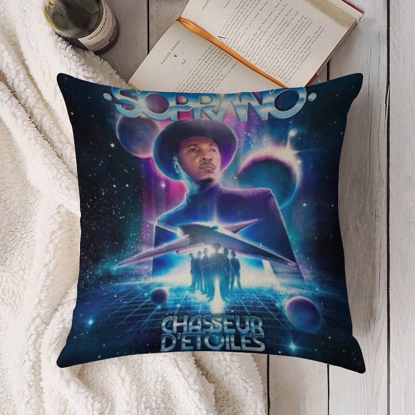 SOPRANO STAR HUNTER Linen Throw Pillow Cover