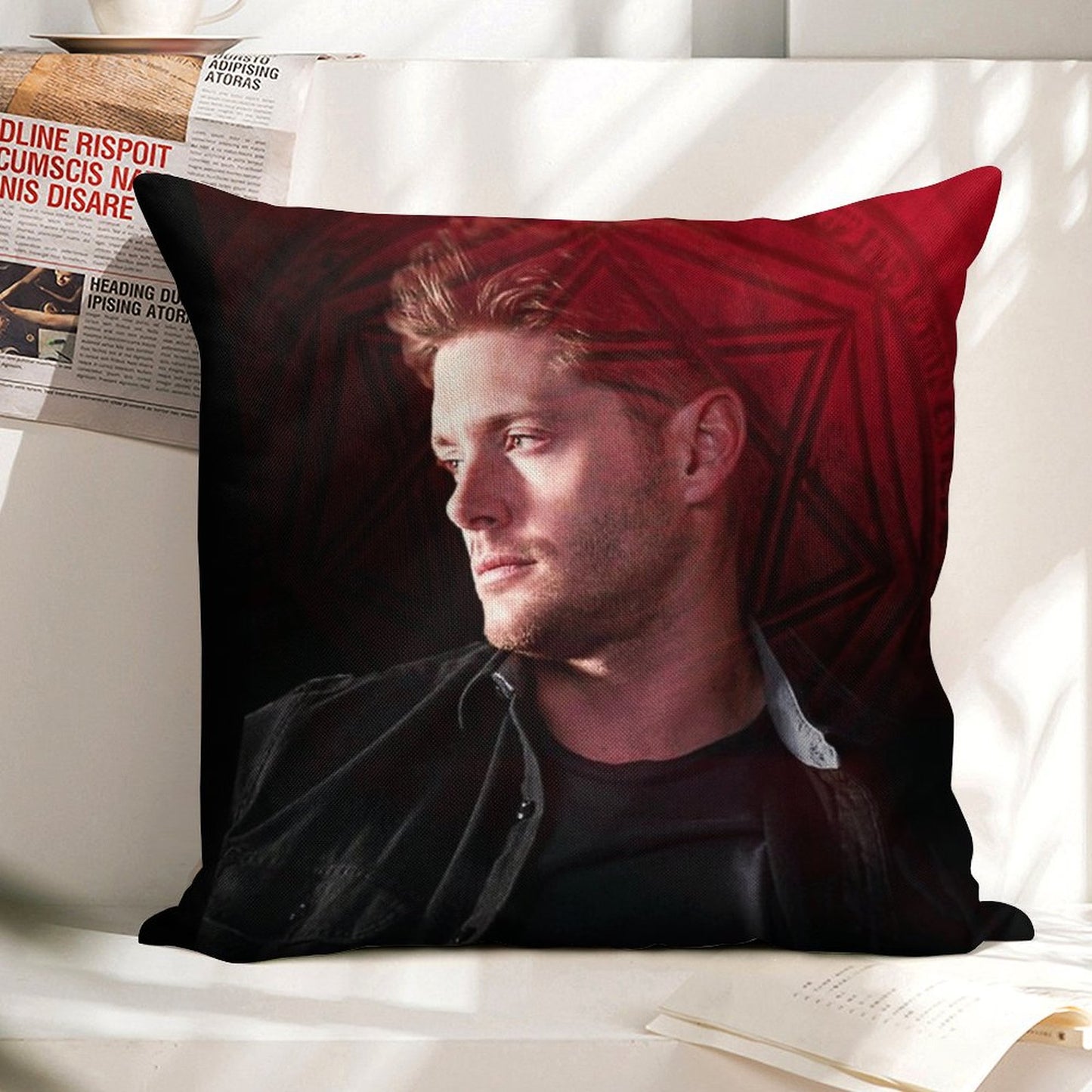 It's Where My Demons Hide Linen Throw Pillow Cover