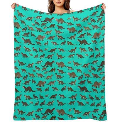 Know Your Otters Throw Blanket