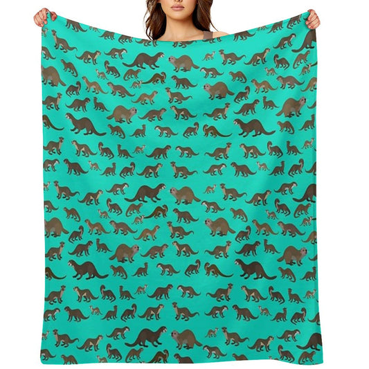 Know Your Otters Throw Blanket