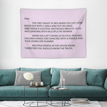 Letter to Sam Sammi Sammy Tapestry