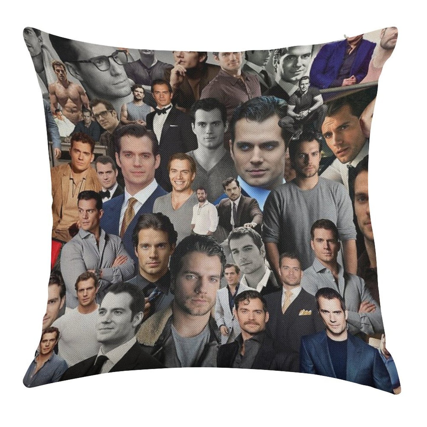 Henry Cavill Linen Throw Pillow Cover
