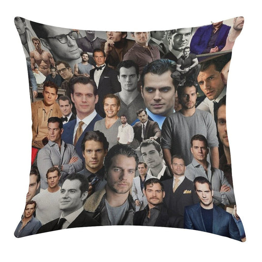 Henry Cavill Linen Throw Pillow Cover