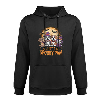 Funny Halloween Dog Ghost Costume Puppy Just A Spooky Paw Pilling-Resistant Hoodie