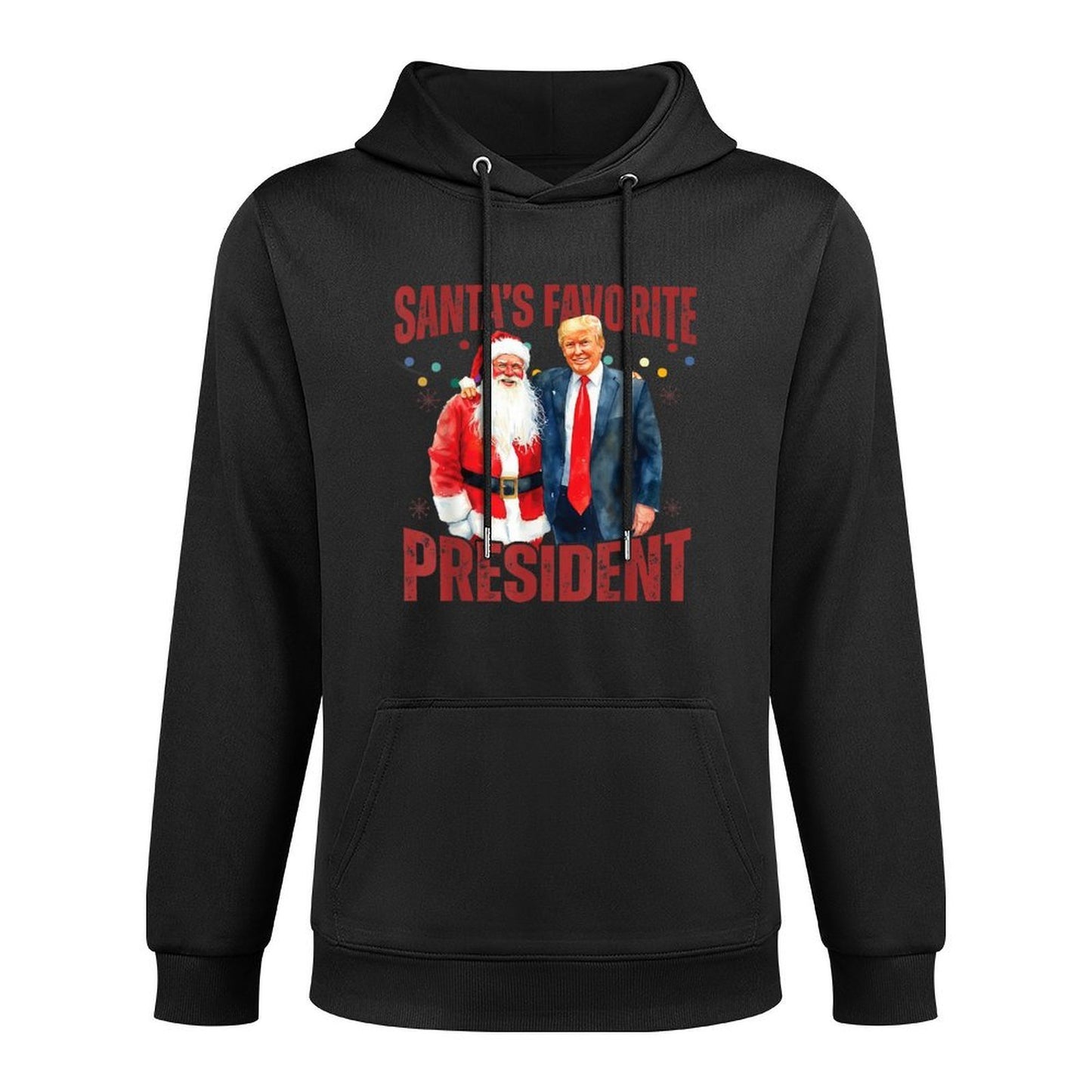 Santas Favorite President Trump Christmas Santa Hat Casual Wear Hoodie