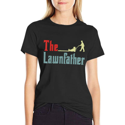 Lawnfather Lawn Mowing Men Father Day Funny Mower Garden Dad T-Shirt