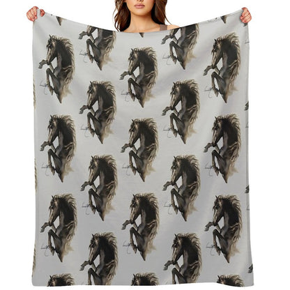 Black Fury (Cut-Out) Throw Blanket