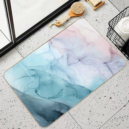 Beachy Pastel Flowing Ombre Abstract 1  Odorless Bath Mat