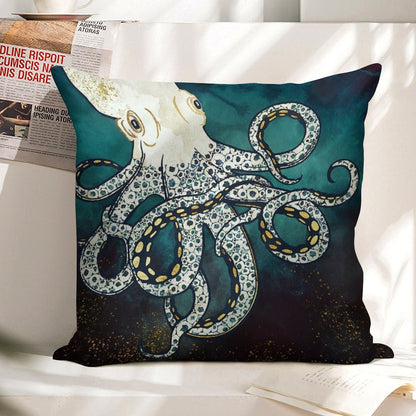 Underwater Dream VII Linen Throw Pillow Cover