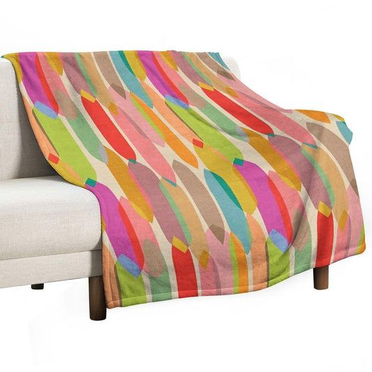 Mid Century Droplets Kaleidoscope Throw Blanket
