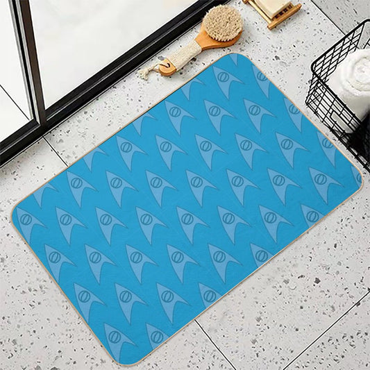 Science Blue Bath Mat