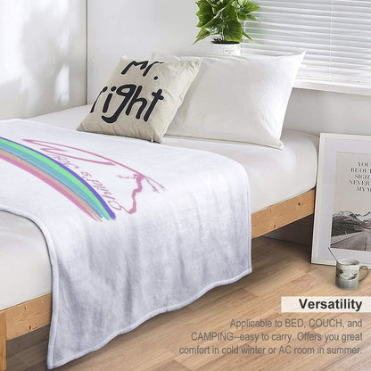 Child's Joy - Colorful Rainbow And Heart Throw Blanket